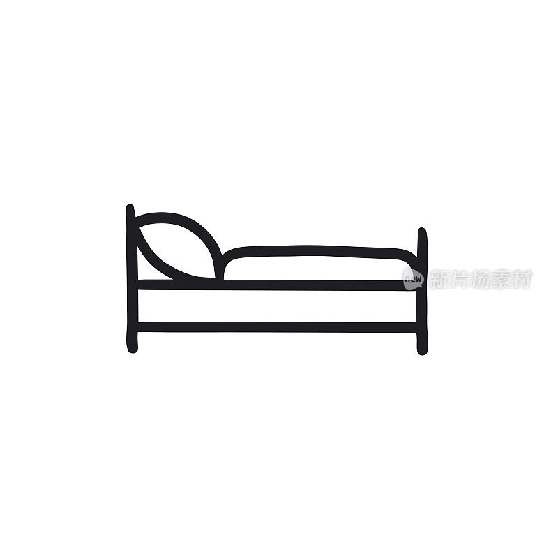Bed sketch icon